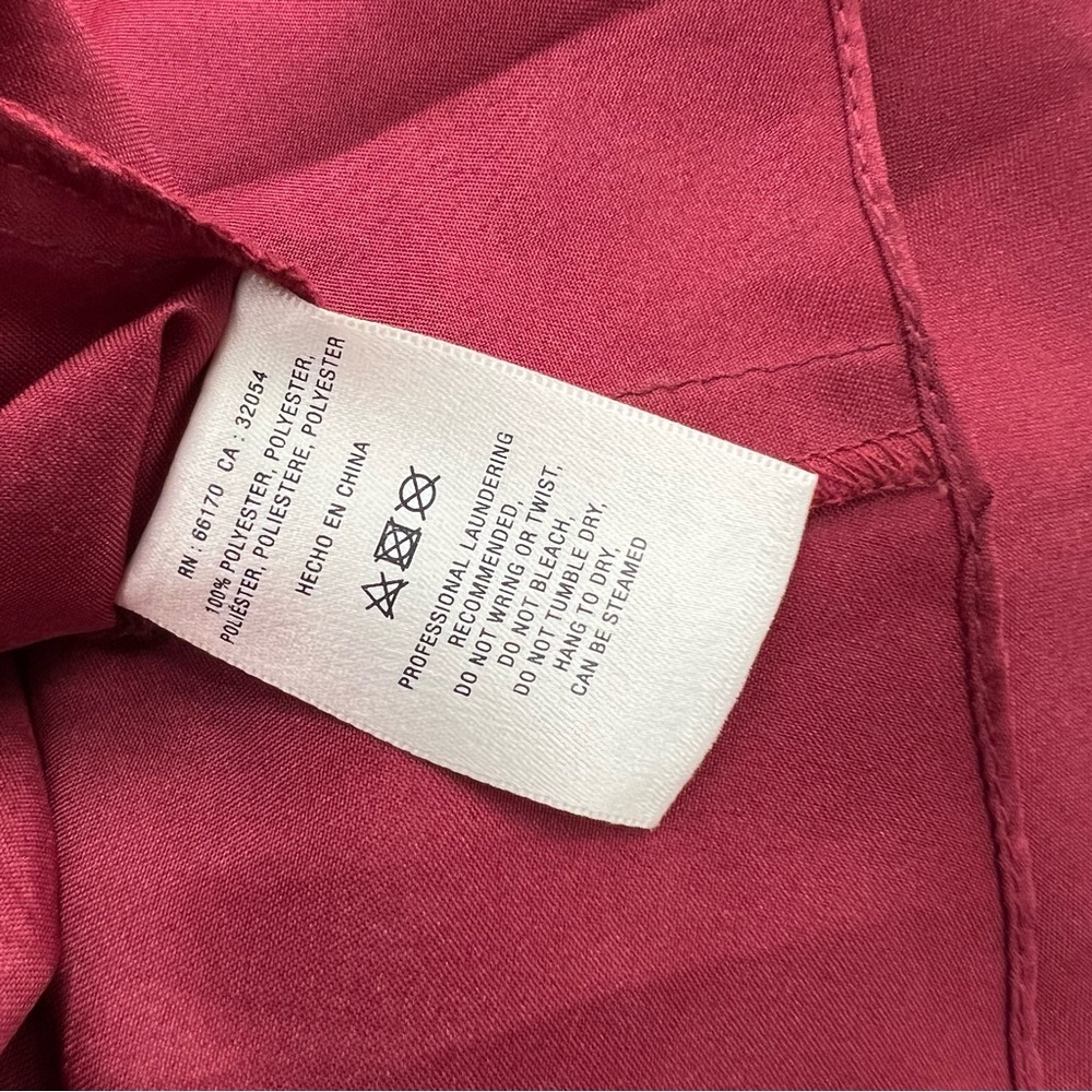 Anthropologie BHLDN Camden Dress Burgundy Red  Sweetheart Tulle Dress Bodice 14 - Picture 15 of 16
